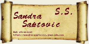 Sandra Šaptović vizit kartica